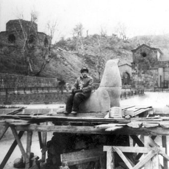 Морской лев. Ереванский зоопарк, 1953г.