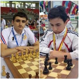 Мануэль Петросян (слева) и Арам Акопян стали призерами юношеского чемпионата Европы по шахматам-2015