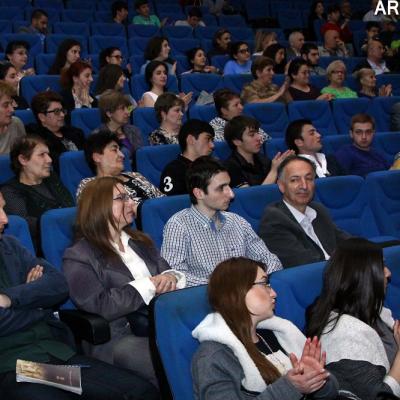 На просмотре фильма 'Исповедь', первый показ которого состоялся в кинозале Российско-Армянского (Славянского) Университета