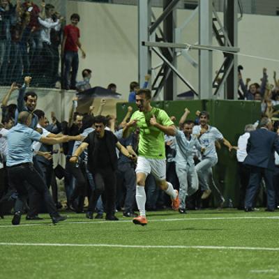 Сборная Абхазии празднует победу в финале чемпионата мира среди непризнанных стран