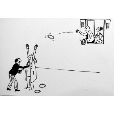 Карикатура Рене Овивяна
