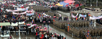 Военный парад в Степанакерте