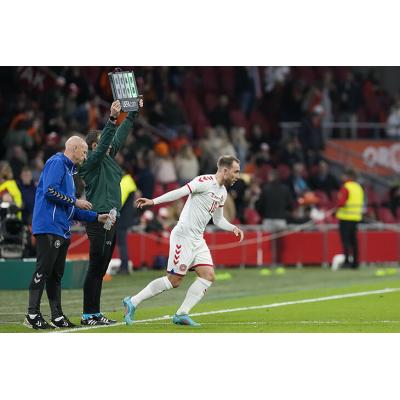 Полузащитник сборной Дании Кристиан Эриксен спустя 9 месяцев впервые сыграл за национальную команду