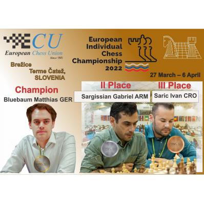 Гроссмейстер Габриэль Саргсян стал серебряным призером завершившегося в Терме Чатеж (Словения) индивидуального чемпионата Европы по шахматам