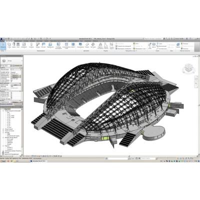 BIM модель олимпийского  стадиона  ФИШТ. Сочи -2014