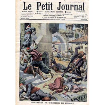 Надпись под иллюстрацией французского журнала от 2 мая 1909 гласит: массовые убийства христиан в Турции