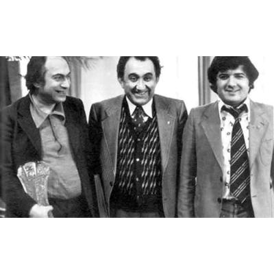 Рафаел Ваганян (справа) вместе с Михаилом Талем и Тиграном Петросяном