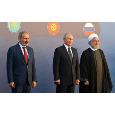 Никол Пашинян, Владимир Путин и Хасан Рухани