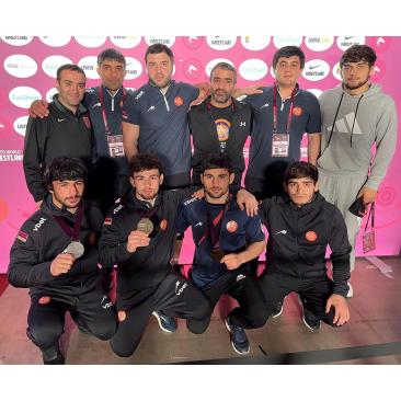 Армянские борцы вольного стиля завоевали золото, серебро и бронзу чемпионата Европы-2022 в Будапеште